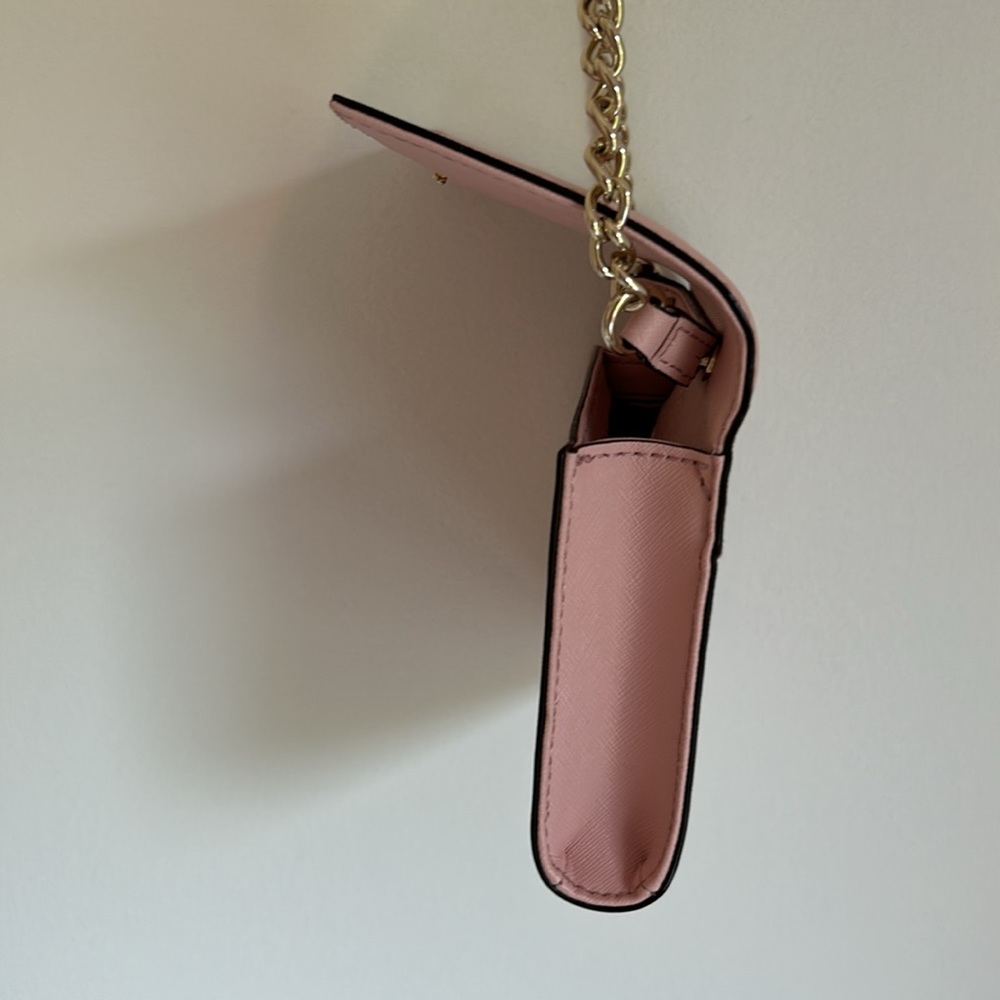 Kate Spade Light Pink Purse Small Gold Chain and Leather Strap - Picture 16 of 16